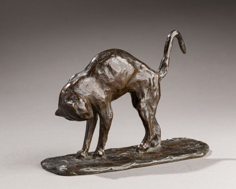 Théophile Alexandre STEINLEN(1859-1923) - Chat - Bronze, patine brune nuancée,…