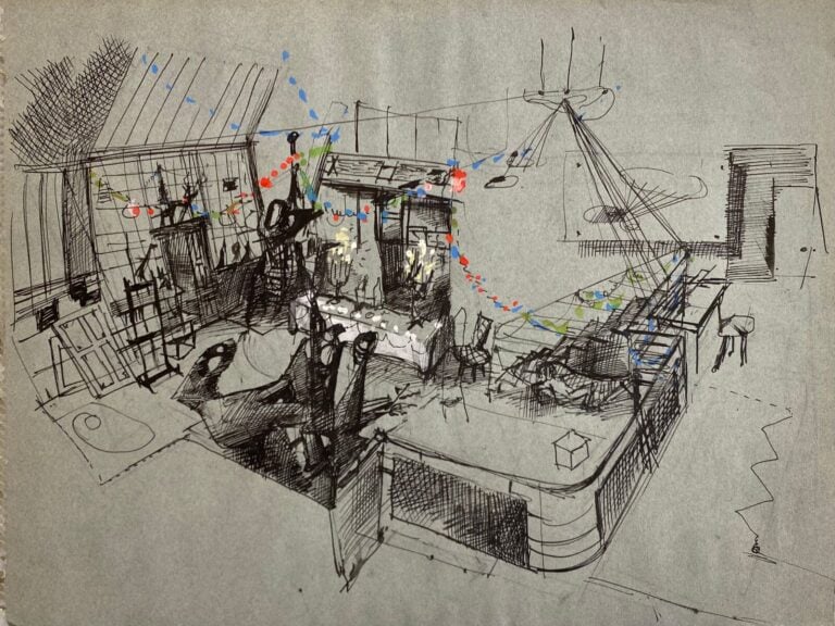 Alexandre TRAUNER (1906-1993) ((01151) - Projet de décor, probablement pour le…