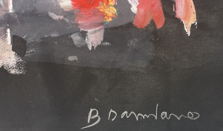 Bernard DAMIANO (1926-2000) - Personnages - Gouache sur papier - Signée en bas…
