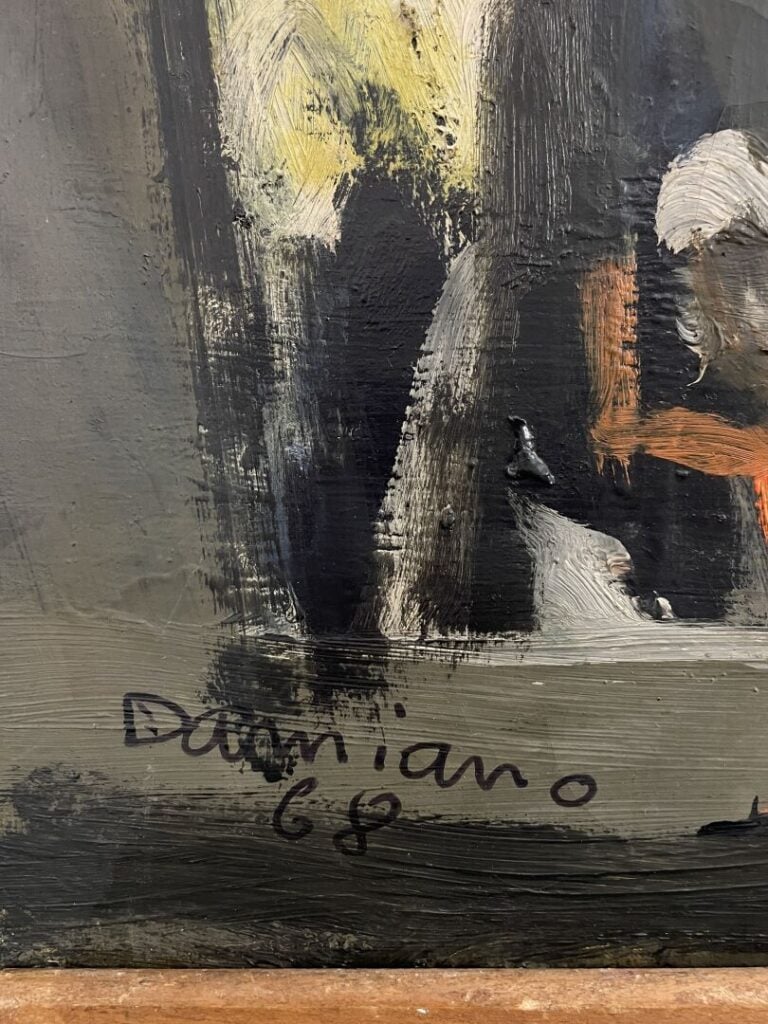Bernard DAMIANO (1926-2000) - Personnages - Huile sur toile - Signée en bas à d…