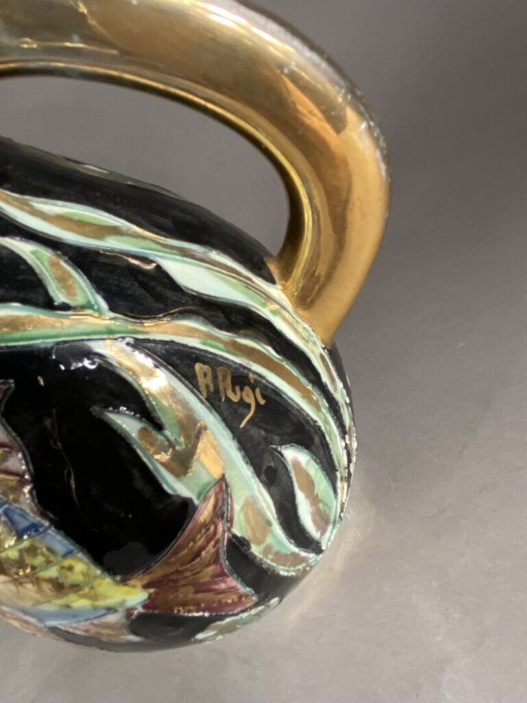Cerdazur Monaco - Ensemble de céramiques émaillées polychromes comprenant un po…