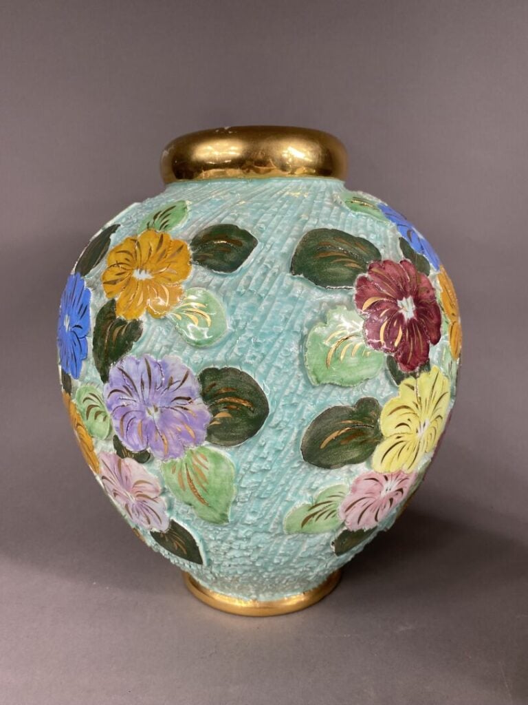 Cerdazur Monaco - Ensemble de céramiques émaillées polychromes comprenant un po…