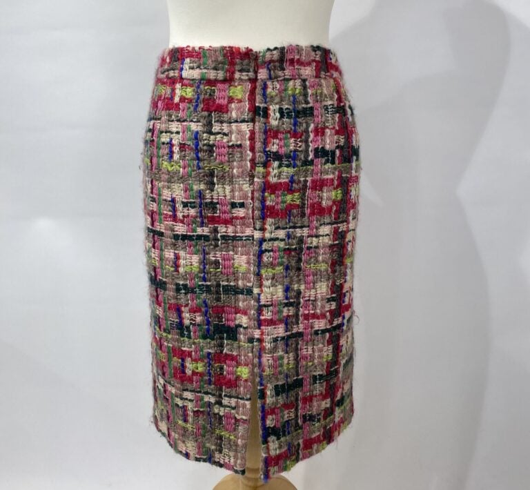 CHRISTIAN LACROIX BAZAR - Jupe en tweed de laine mélangée multicolore, petite f…