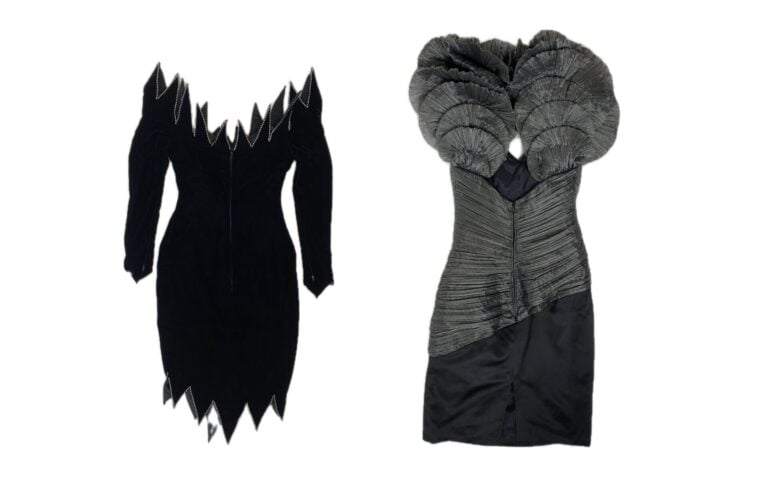CLAUDE PÉTIN - Lot de vêtements de cocktail divers comprenant une robe en velou…