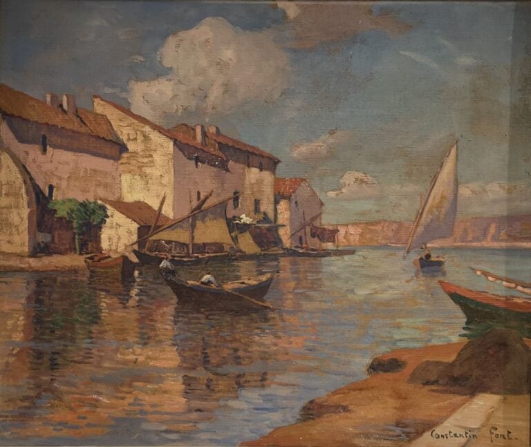 Constantin FONT (1890 -1954) - Martigues - Huile sur toile, signée en bas à dro…