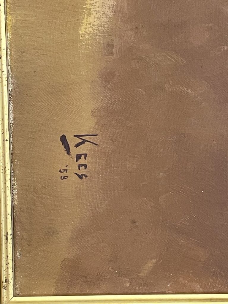 Ecole du XXe siècle - Femme nue assoupie - Huile sur toile - Signée en bas à dr…
