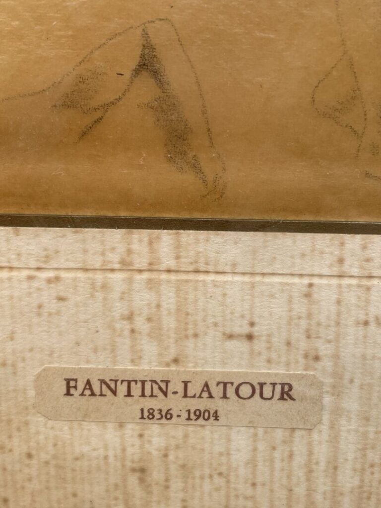 FANTIN - LATOUR - Etudes de nues - Calque - (déchirure)