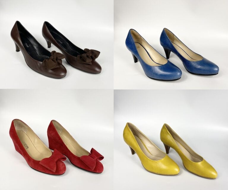 FRANCOIS PINET, NOË, G. FABRI - Lot de trois paires d'escarpins en cuir : la pr…