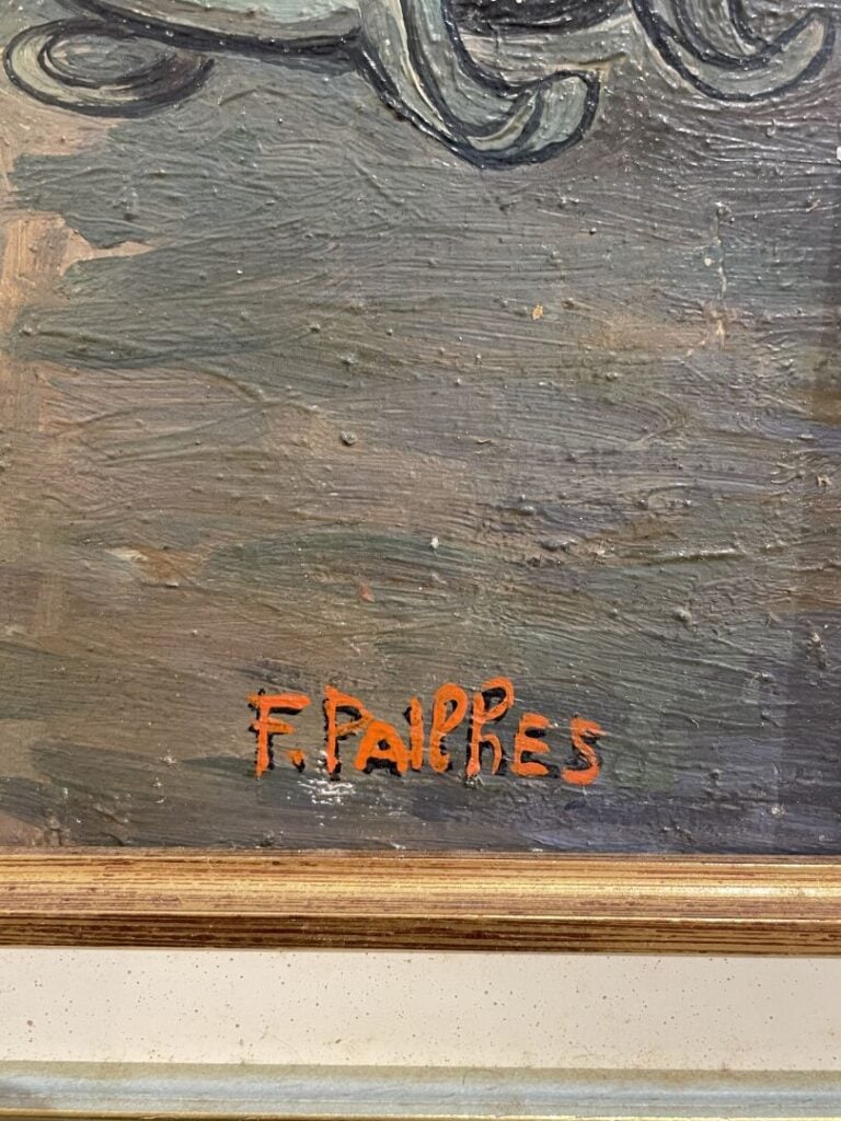 Fred PAIHLES (1902-1991) - Scène animée au tableau - Huile sur bois - Signée en…