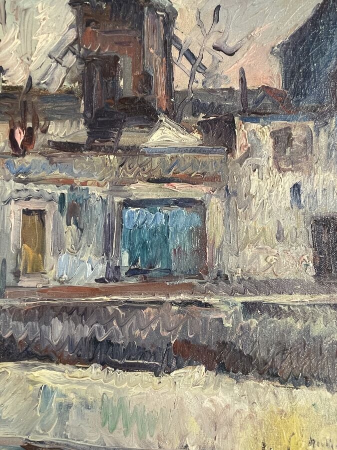 GEN PAUL (1895-1975) - Le moulin de la galette - Huile sur toile - 54x64.5 cm -…