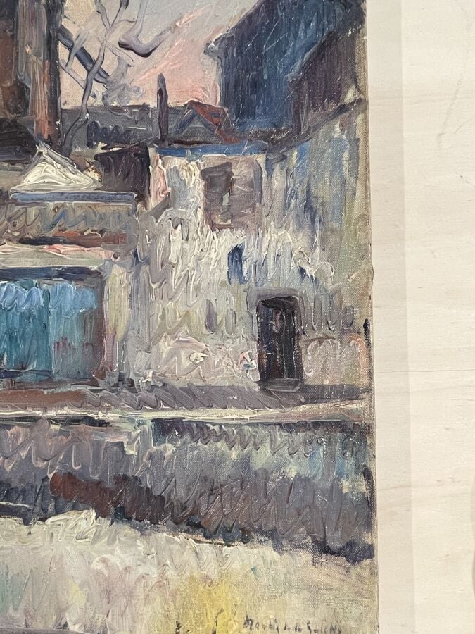 GEN PAUL (1895-1975) - Le moulin de la galette - Huile sur toile - 54x64.5 cm -…
