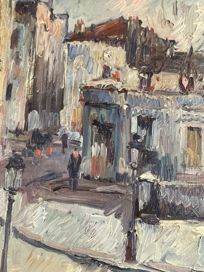 GEN PAUL (1895-1975) - Le moulin de la galette - Huile sur toile - 54x64.5 cm -…