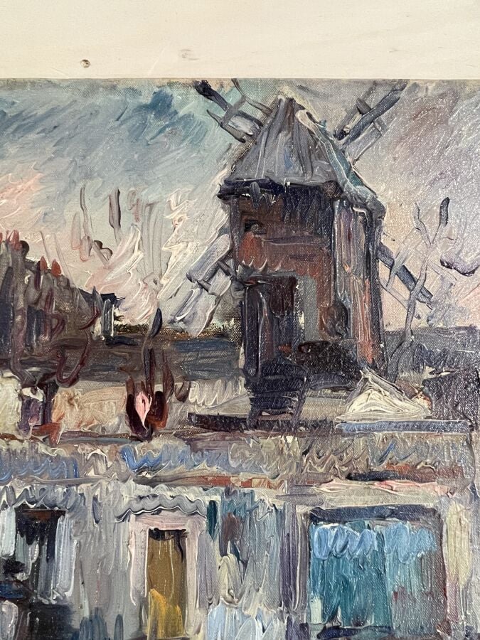 GEN PAUL (1895-1975) - Le moulin de la galette - Huile sur toile - 54x64.5 cm -…