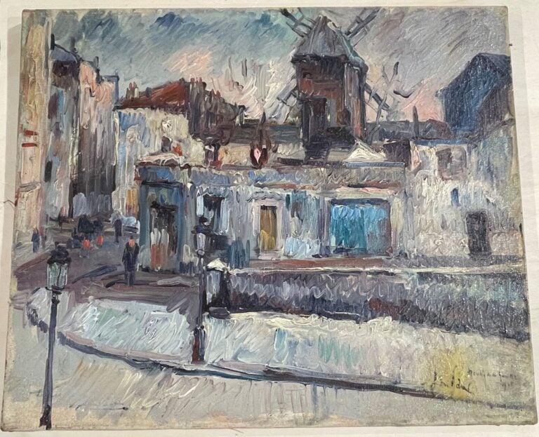 GEN PAUL (1895-1975) - Le moulin de la galette - Huile sur toile - 54x64.5 cm -…