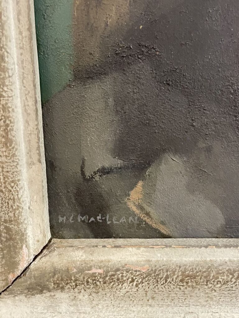 Henri C. MAC-LEAN (1898-1972) - Fumeur - Huile sur isorel - Signé en bas à gauc…