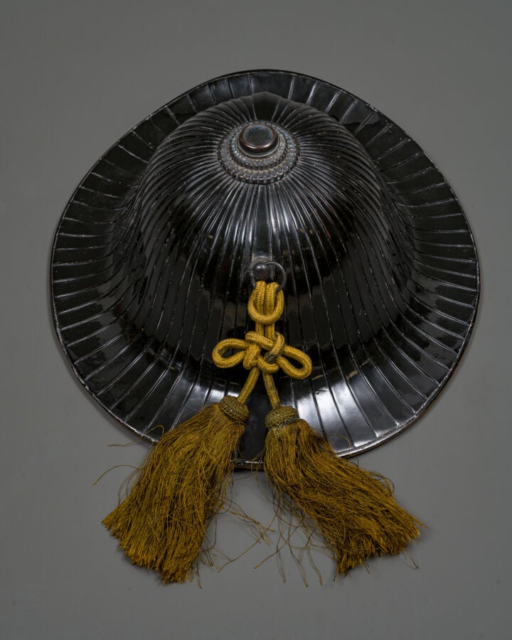 JAPON- Fin de la période Edo (premier quart du XIXe siècle) - CASQUE de cavalie…