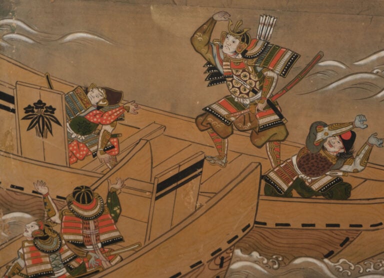 JAPON - Peinture 18e siècle (période Edo). - PARAVENT byôbu 屏風 de taille moyenn…