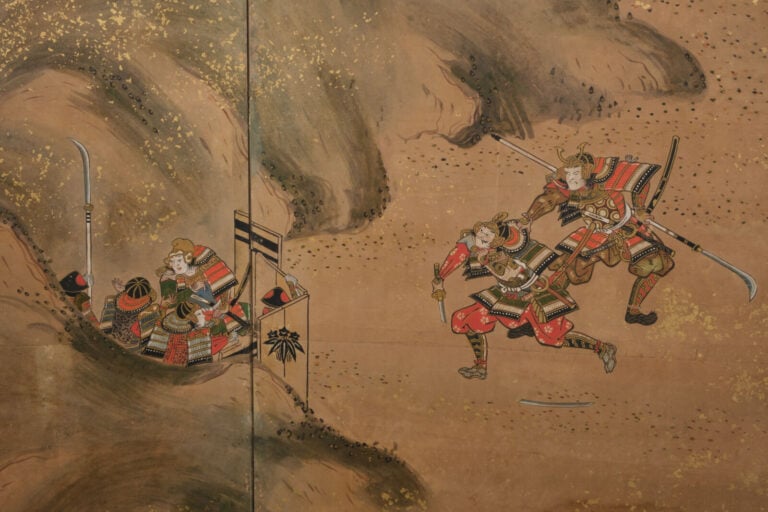 JAPON - Peinture 18e siècle (période Edo). - PARAVENT byôbu 屏風 de taille moyenn…