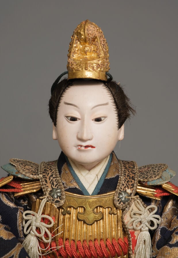 JAPON - Période Meiji (1868-1912) - Ensemble de DEUX POUPEES 武者人形 (musha ningyô…
