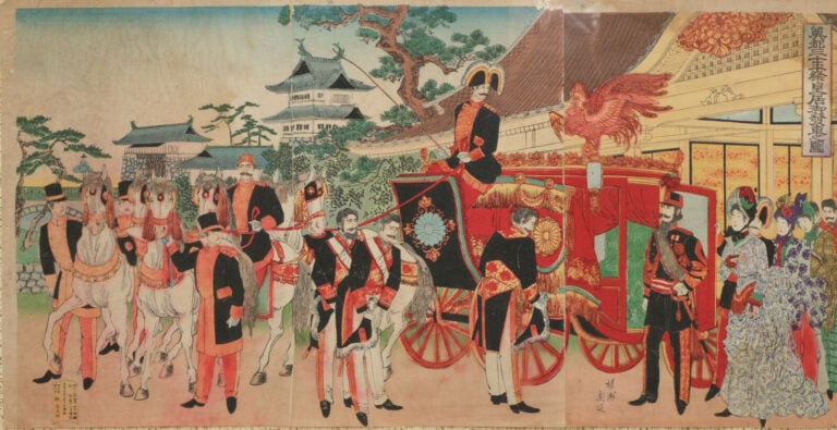 JAPON - Période Meiji, 1898 (Meiji 31), - GRAVURE sur bois japonaise de Toyohar…