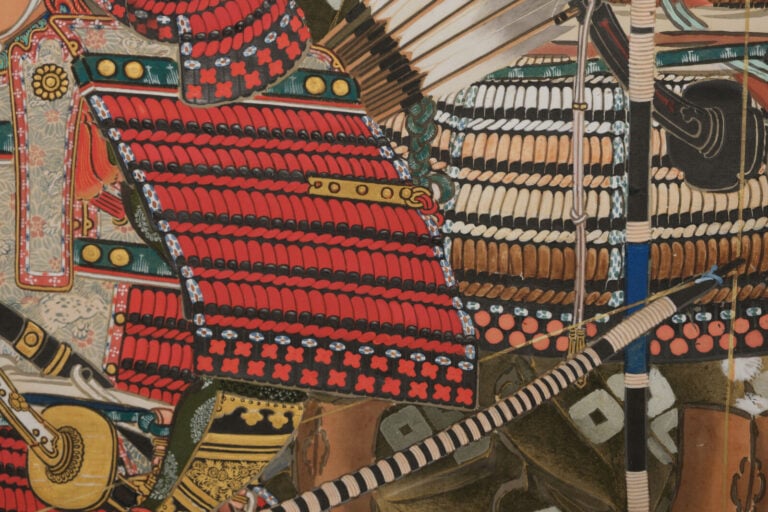 JAPON - Période Taishô (1912-1926) - Grand ROULEAU suspendu kakejiku 掛け軸 , à dé…