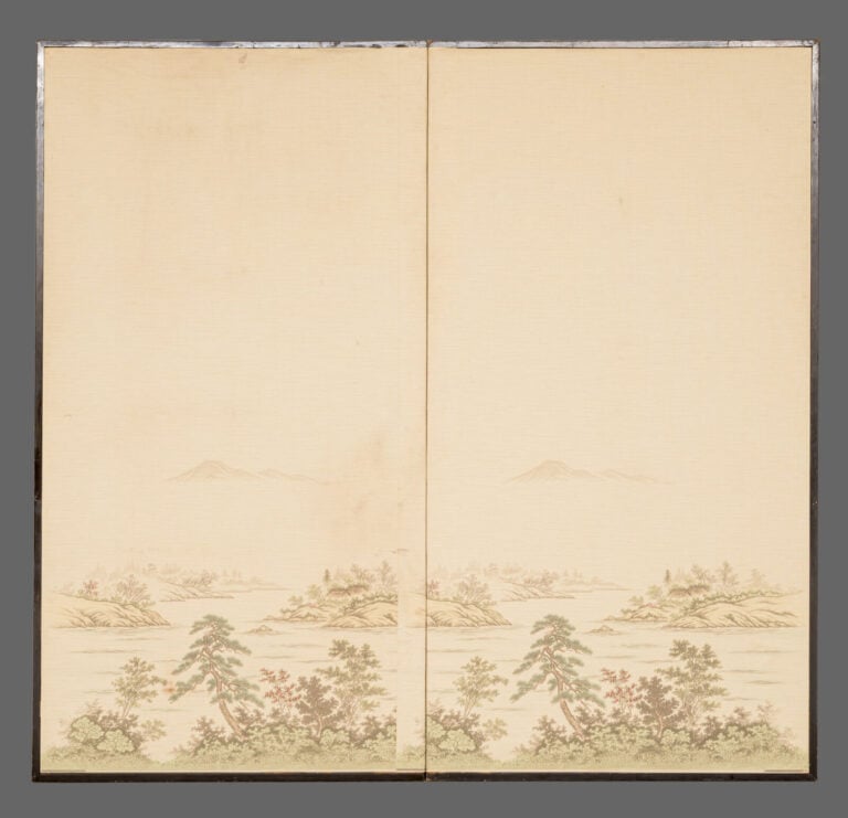 JAPON - Période Taishô (1912-1926) - PARAVENT byôbu 屏風 à deux panneaux, représe…