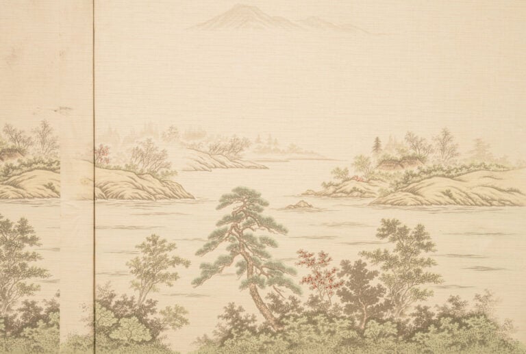 JAPON - Période Taishô (1912-1926) - PARAVENT byôbu 屏風 à deux panneaux, représe…