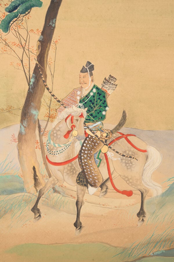 JAPON - Période Taishô (1912-1926) - PARAVENT byôbu 屏風 à deux panneaux, représe…