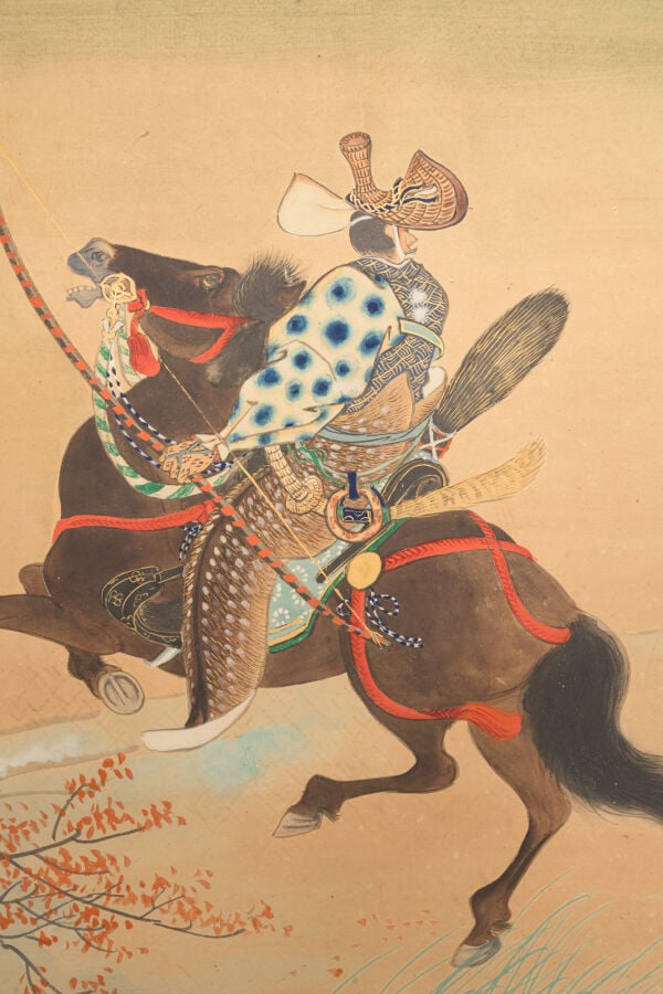 JAPON - Période Taishô (1912-1926) - PARAVENT byôbu 屏風 à deux panneaux, représe…