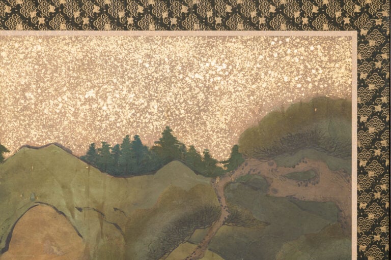 JAPON - Première moitié du XVIIIe siècle (période Edo) - PARAVENT byôbu 屏風 à si…