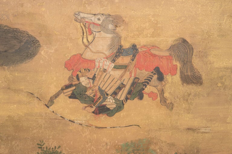 JAPON - Première moitié du XVIIIe siècle (période Edo) - PARAVENT byôbu 屏風 à si…