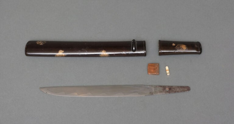 JAPON Probablement de l'époque Meiji (1868-1912). - SABRE Koshirae en laque noi…