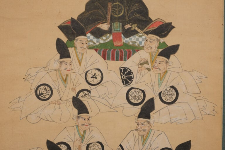 JAPON - ROULEAU suspendu kakejiku 掛け軸 à décor d'une une peinture représentant T…