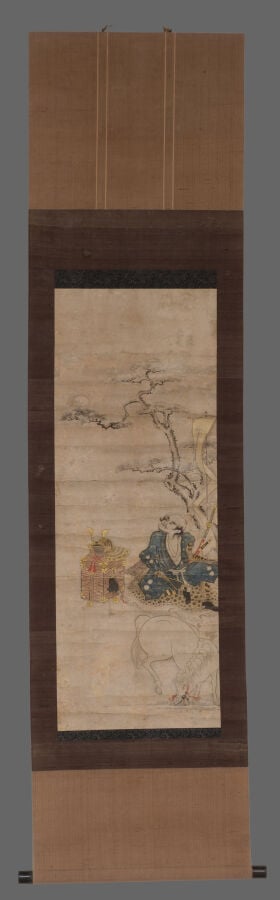 JAPON - XVIIIe siècle (période Edo) - ROULEAU suspendu kakejiku 掛け軸 à décor d'u…