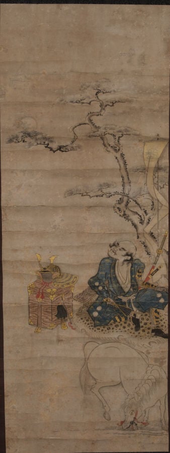 JAPON - XVIIIe siècle (période Edo) - ROULEAU suspendu kakejiku 掛け軸 à décor d'u…