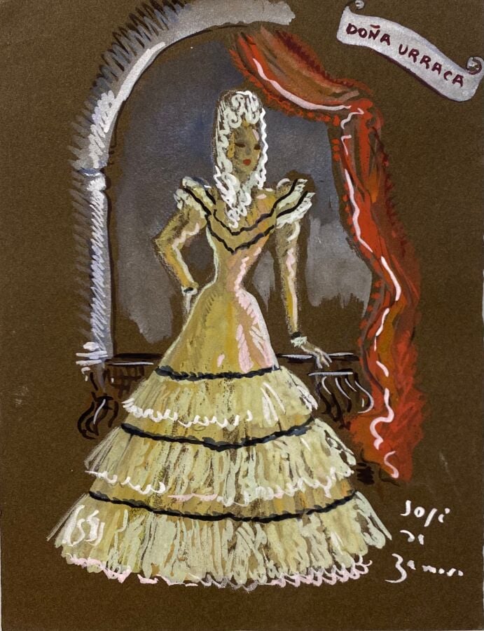 José DE ZAMORA (1889-1971) - Costumes : Dona Serafina ; dona Urraca ; Inez Mend…