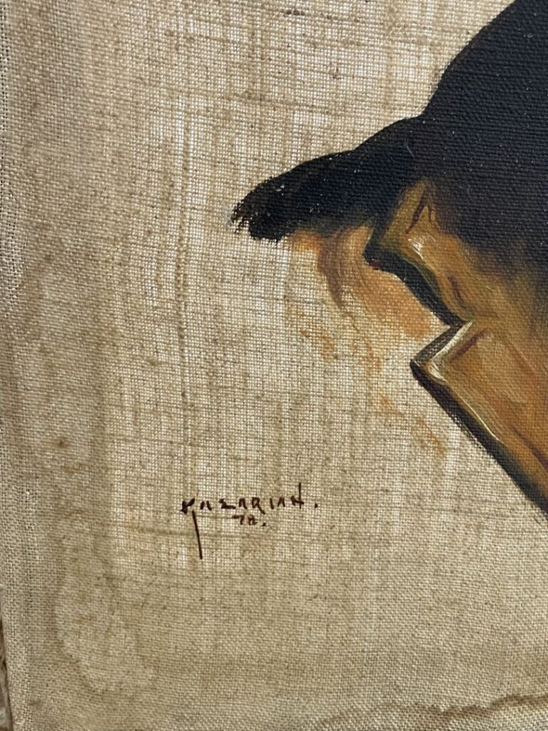 KAZARIAN Alejke Gurgin (Né en 1938) - Portrait d'homme - Huile sur toile - Sign…