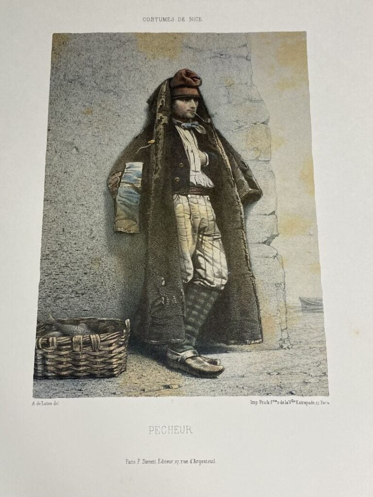 LATTRE (Adolphe de). - Costumes de Nice dessinés d'après nature. - Demi-toile m…