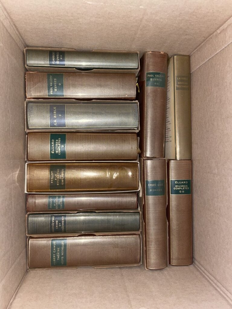 Lot de volumes de La Pléiade comprenant notamment Baudelaire, Proust, La Bible,…