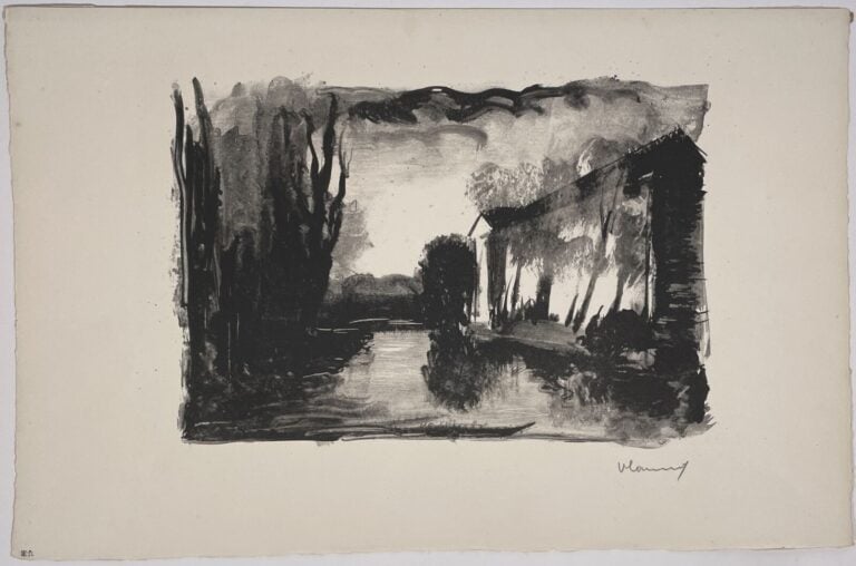 Maurice de VLAMINCK(1876-1958) - L'Oise à Cergy après l'orage, 1924 - Aquatinte…