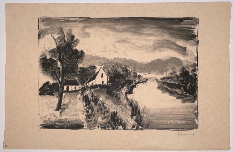 Maurice de VLAMINCK(1876-1958) - L'Oise à Cergy après l'orage, 1924 - Aquatinte…