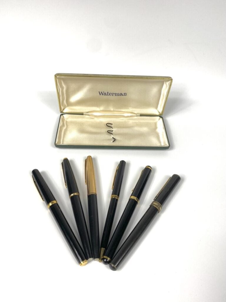 PARKER, WATERMAN, DANIEL HETCHER - Ensemble de stylos et stylos plume noir et d…