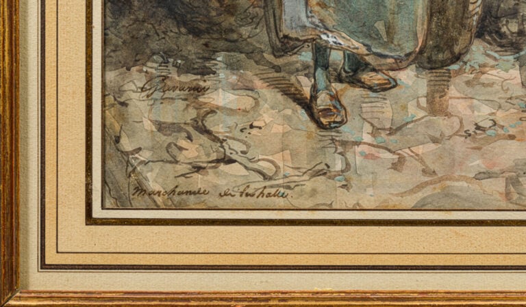 Paul GAVARNI (Paris 1804 - Neuilly-Auteuil-Passy 1866) - Marchande de la Halle…