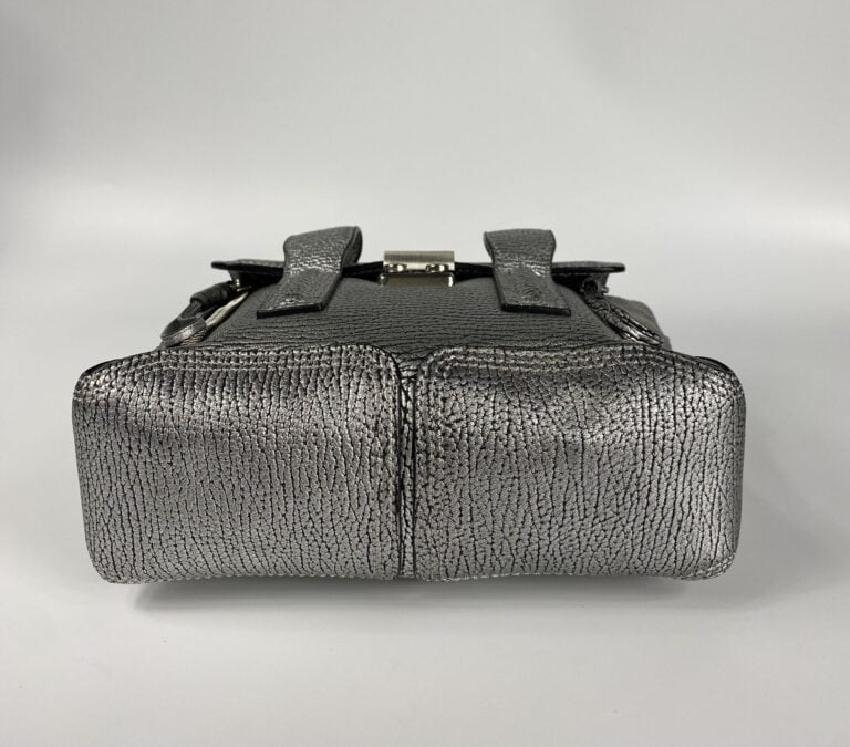 PHILLIP LIM - Sac « Pashli » en cuir argenté, double poignée, bandoulière amovi…