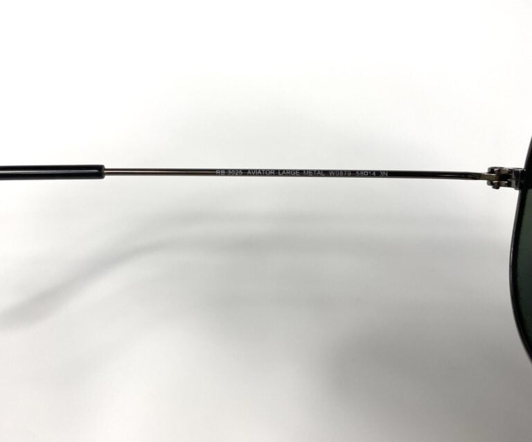 RAYBAN - Lunettes de soleil « Aviator », monture métal noir, verres noir. - Bon…
