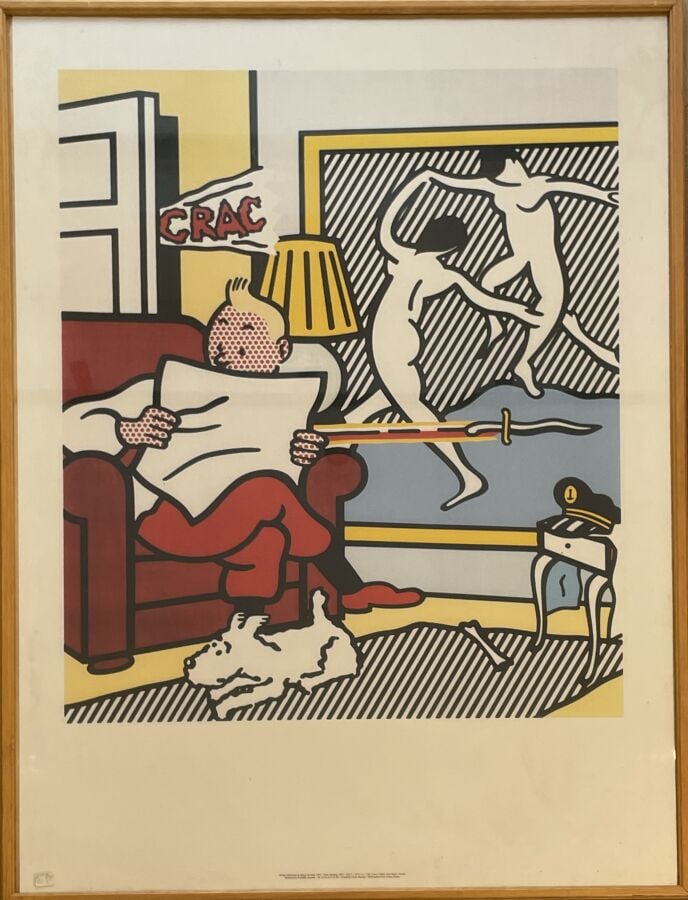 Roy LICHTENSTEIN (1923-1997) - Tintin reading, 1995 (Corlett III,16) - Offset e…