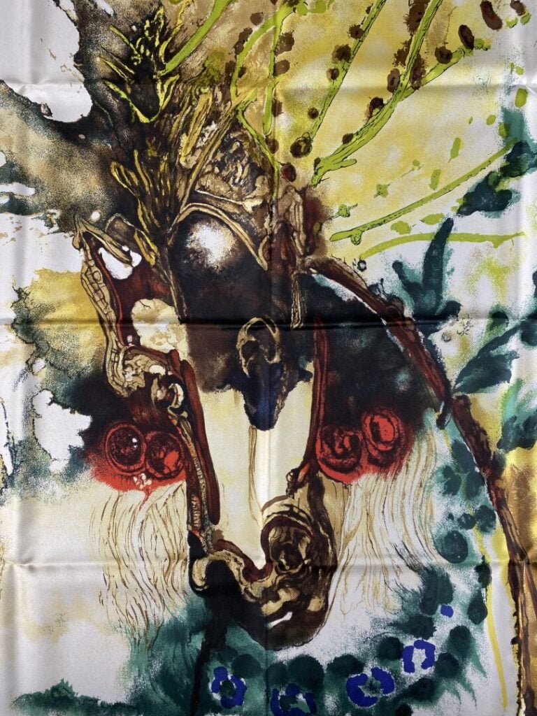 Salvador DALI (1904-1989) par Demart Pro Arte - Carré en twill de soie imprimé…