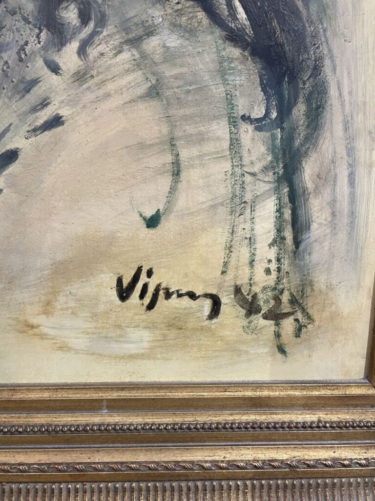 VIGNY Sylvain (1903-1970) - Portrait - Huile sur panneau - Signé et daté 42 - 6…
