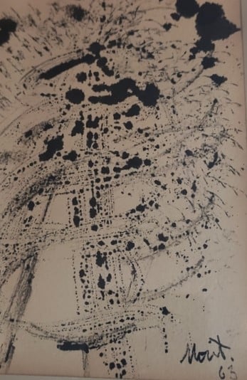 Vincente DE REGO MONTEIRO (1899-1970) - Composition, 1963 - Encre sur papier, s…