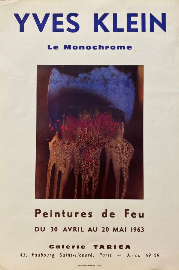 Yves KLEIN (1928-1962) - Le Monochrome - Affiche pour l'exposition « Peintures…